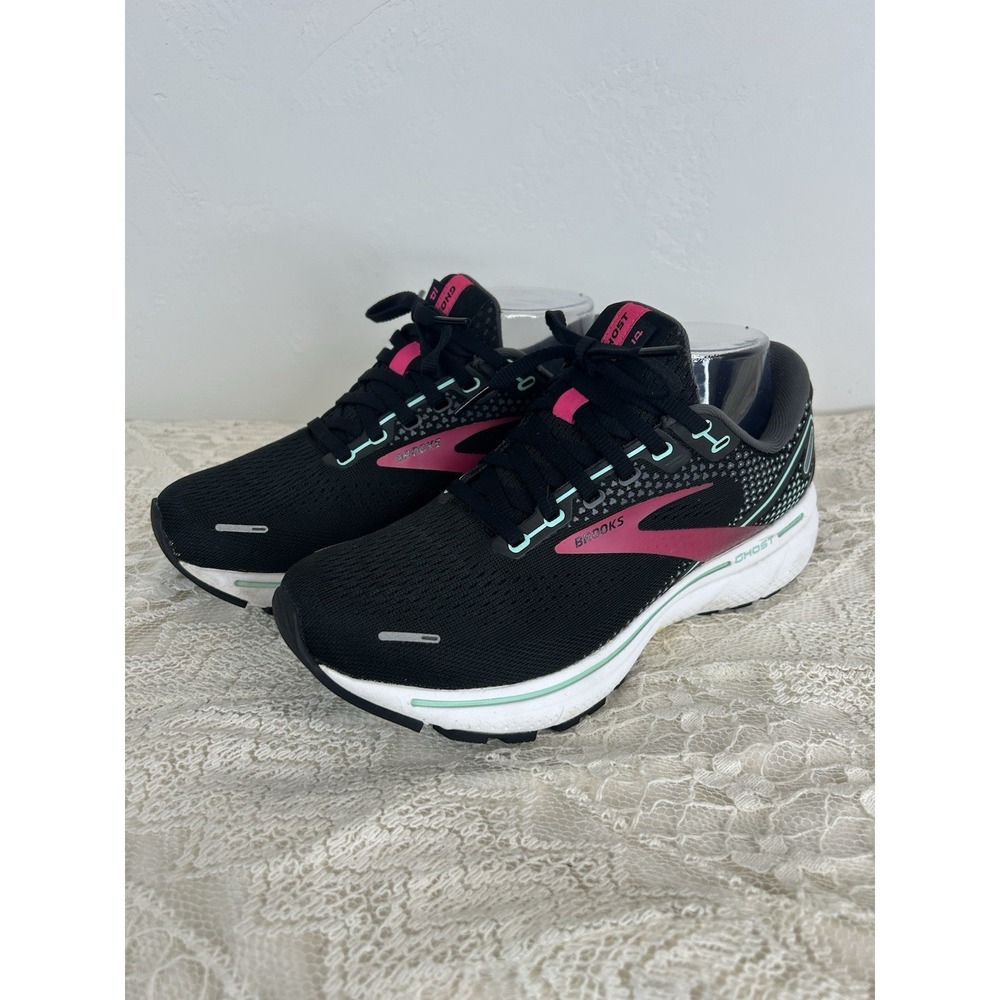 Brooks Ghost 14 Women's Athletic Shoes Size 7.5 Wide Walking Running Gym Black